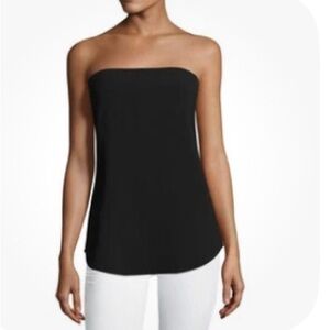 Theory Black Zalballa Rosina Strapless Top